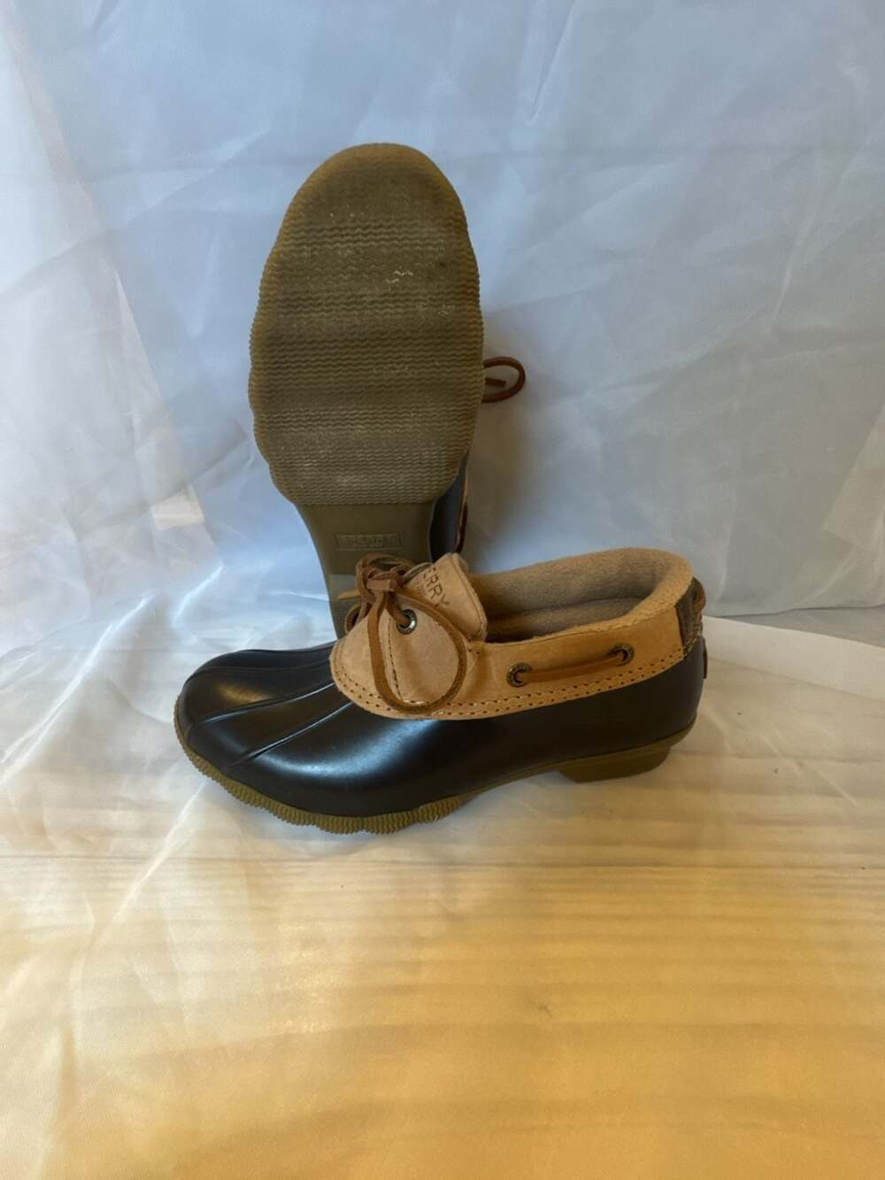 Sperry Women's Saltwater 1-Eye Duck Shoe Light Brown STS85458 Size 6 - Picture 4 of 6